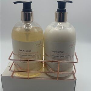 Manna Kadar Coconut Hibiscus Hand Soap and Lotion Set